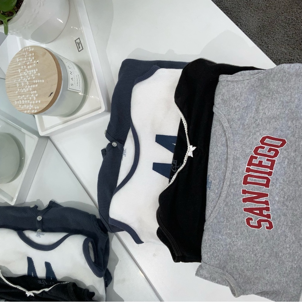 Brandy Melville Gray and Black Tank Top